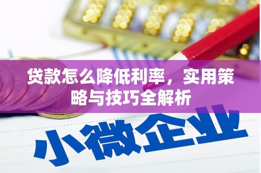 囊谦贷款怎么降低利率，实用策略与技巧全解析