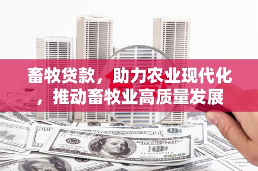 囊谦畜牧贷款，助力农业现代化，推动畜牧业高质量发展