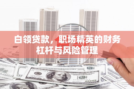 囊谦白领贷款，职场精英的财务杠杆与风险管理