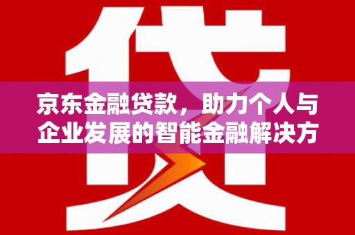 囊谦京东金融贷款，助力个人与企业发展的智能金融解决方案