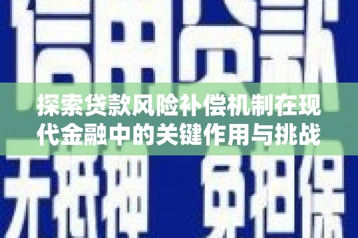 囊谦探索贷款风险补偿机制在现代金融中的关键作用与挑战