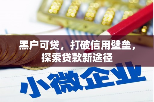 囊谦黑户可贷，打破信用壁垒，探索贷款新途径
