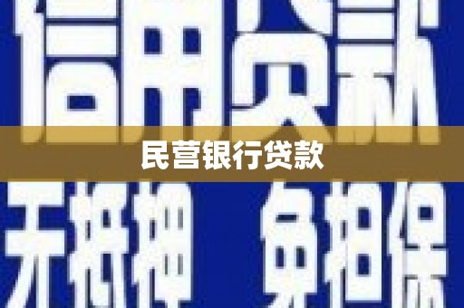 囊谦民营银行贷款
