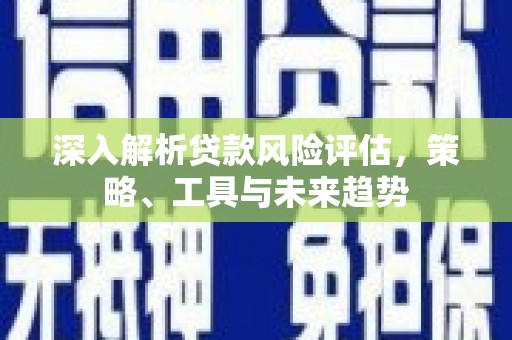 囊谦深入解析贷款风险评估，策略、工具与未来趋势