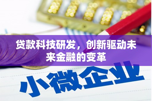 囊谦贷款科技研发，创新驱动未来金融的变革