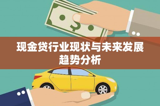 囊谦现金贷行业现状与未来发展趋势分析