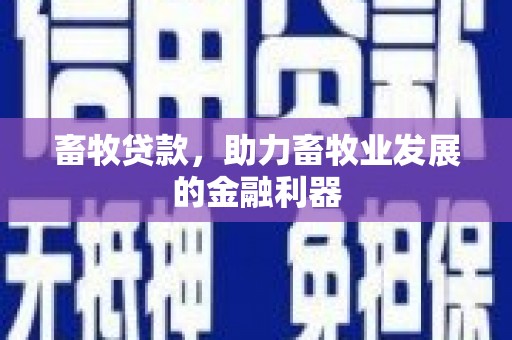 囊谦畜牧贷款，助力畜牧业发展的金融利器