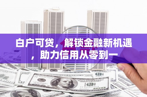 囊谦白户可贷，解锁金融新机遇，助力信用从零到一