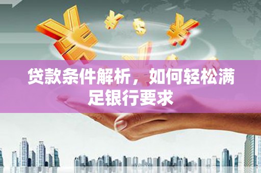 囊谦贷款条件解析，如何轻松满足银行要求