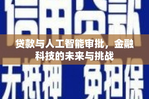 囊谦贷款与人工智能审批，金融科技的未来与挑战