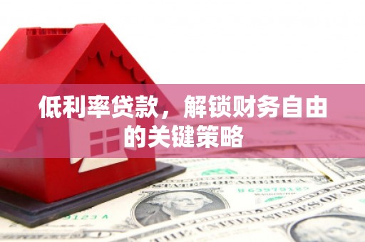 囊谦低利率贷款，解锁财务自由的关键策略