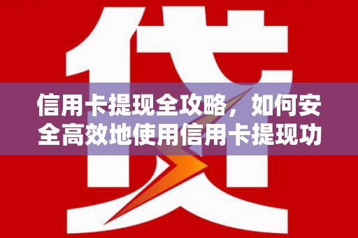 囊谦信用卡提现全攻略，如何安全高效地使用信用卡提现功能