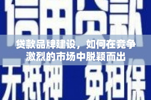 囊谦贷款品牌建设，如何在竞争激烈的市场中脱颖而出