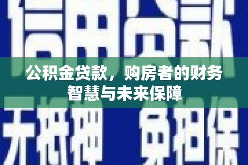 囊谦公积金贷款，购房者的财务智慧与未来保障