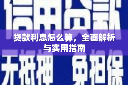 囊谦贷款利息怎么算，全面解析与实用指南
