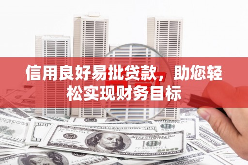 囊谦信用良好易批贷款，助您轻松实现财务目标