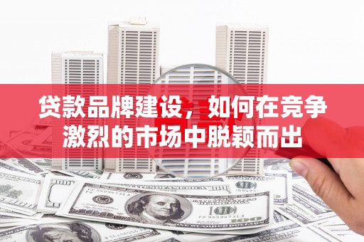 囊谦贷款品牌建设，如何在竞争激烈的市场中脱颖而出