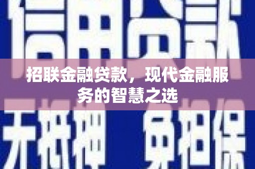 囊谦招联金融贷款，现代金融服务的智慧之选
