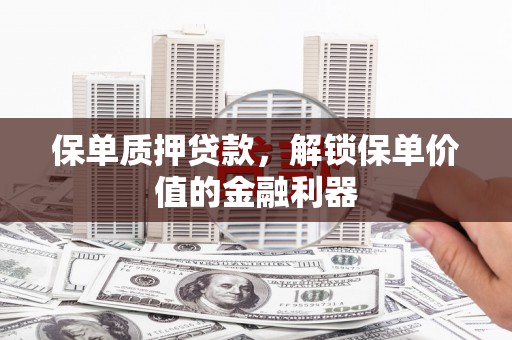 囊谦保单质押贷款，解锁保单价值的金融利器