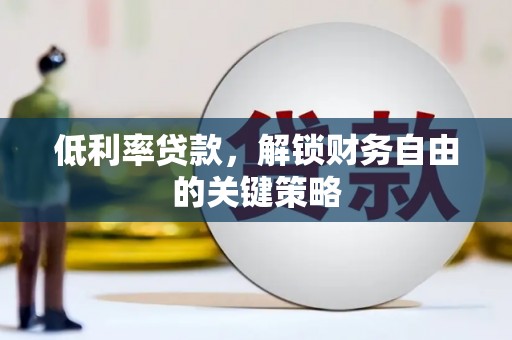 囊谦低利率贷款，解锁财务自由的关键策略