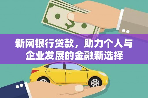 囊谦新网银行贷款，助力个人与企业发展的金融新选择