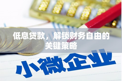 囊谦低息贷款，解锁财务自由的关键策略