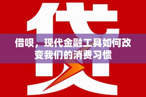囊谦借呗，现代金融工具如何改变我们的消费习惯