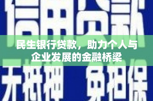 囊谦民生银行贷款，助力个人与企业发展的金融桥梁