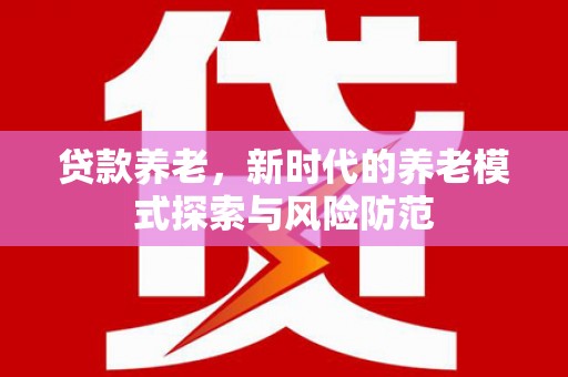囊谦贷款养老，新时代的养老模式探索与风险防范